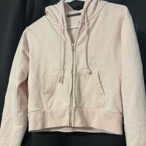 Brandy Melville baby pink zip up